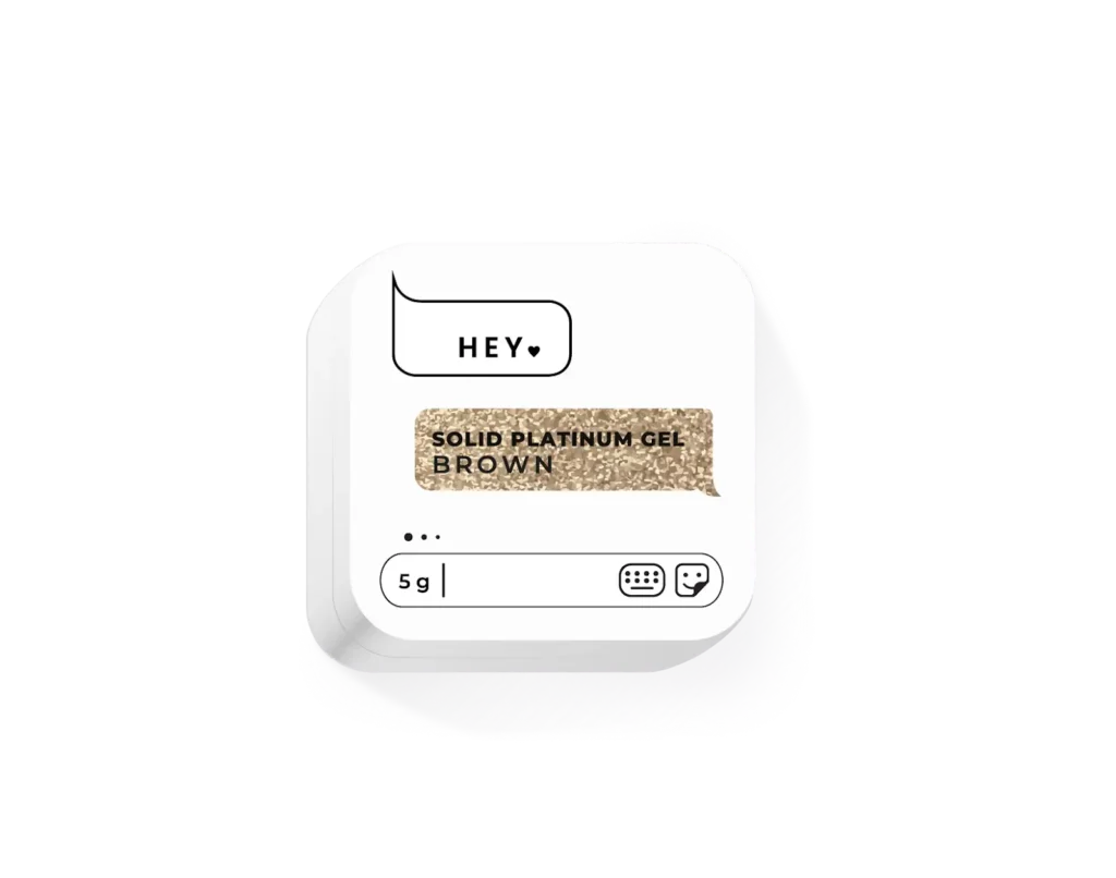 HeyLove Solid Platinum gel Brown 5g.