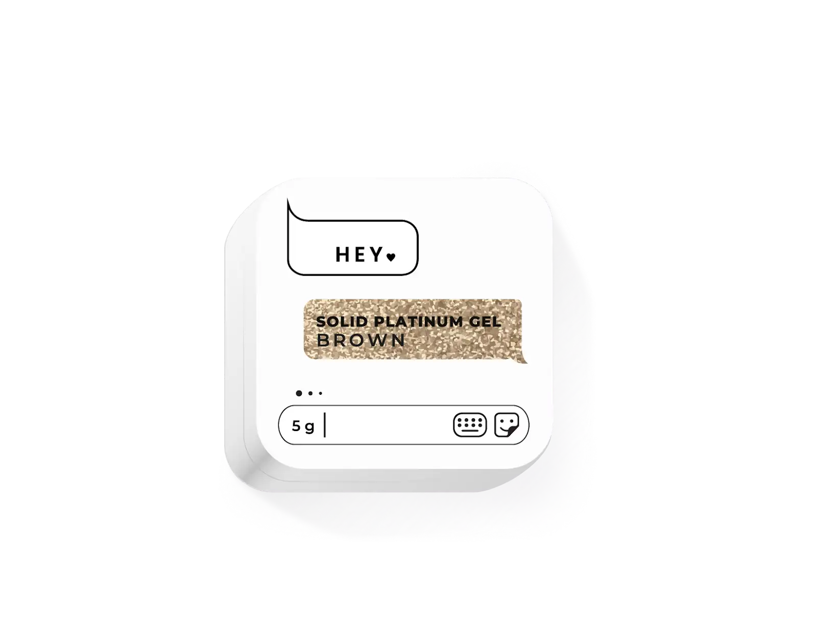 HeyLove Solid Platinum gel Brown 5g.