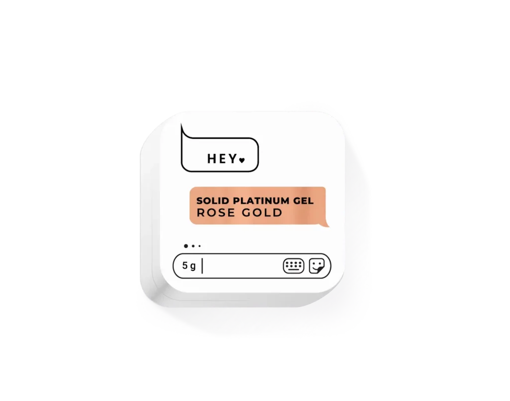 HeyLove Solid Platinum gel Rose Gold 5g.