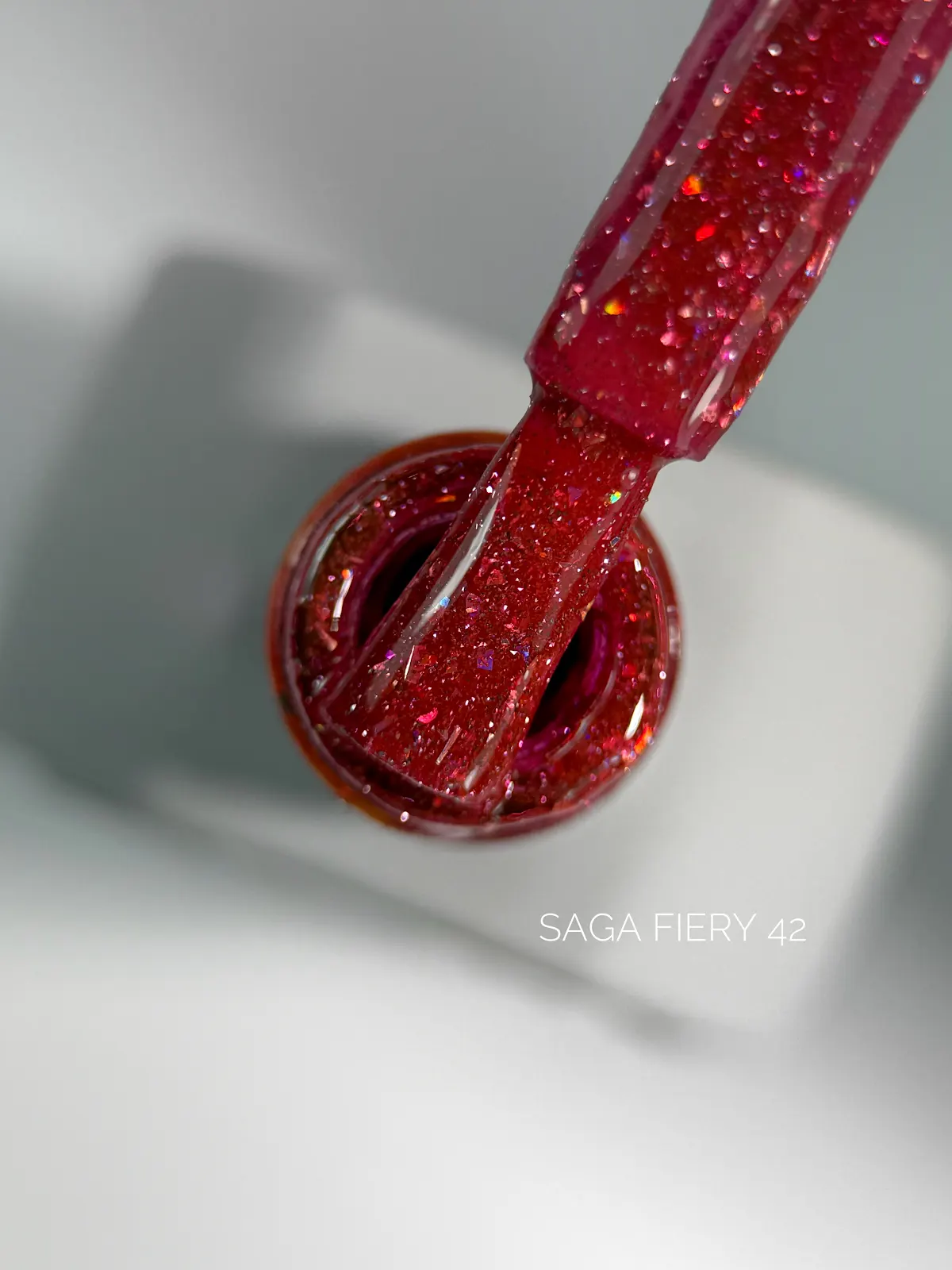 Gelinis Lakas Saga "Fiery Gel" 10ml. Nr.42 - Image 2